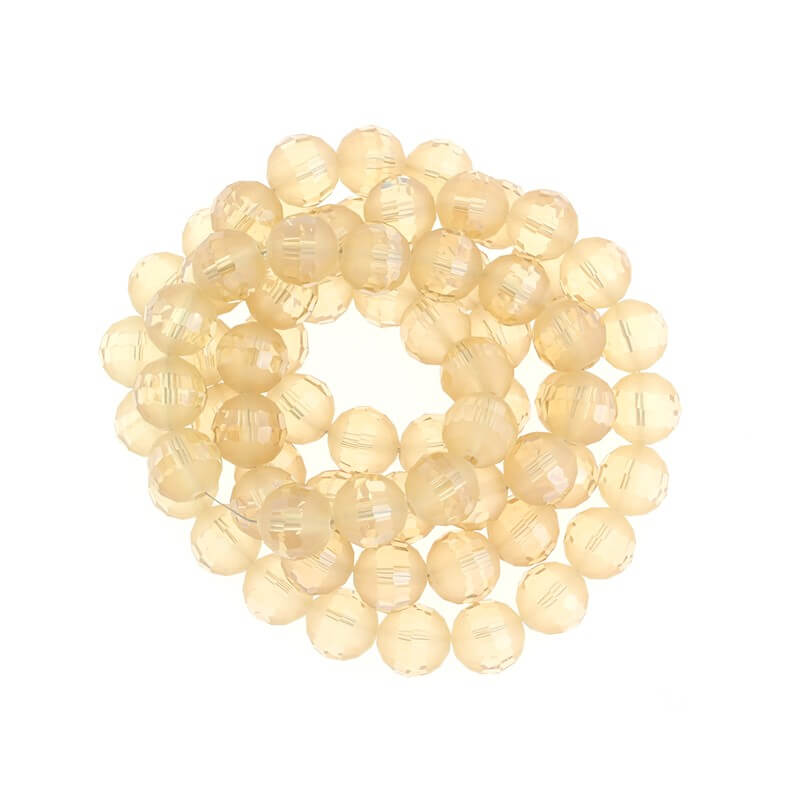 Crystal beads peach balls matte / gloss 10mm SZSZKUA03 - Manzuko