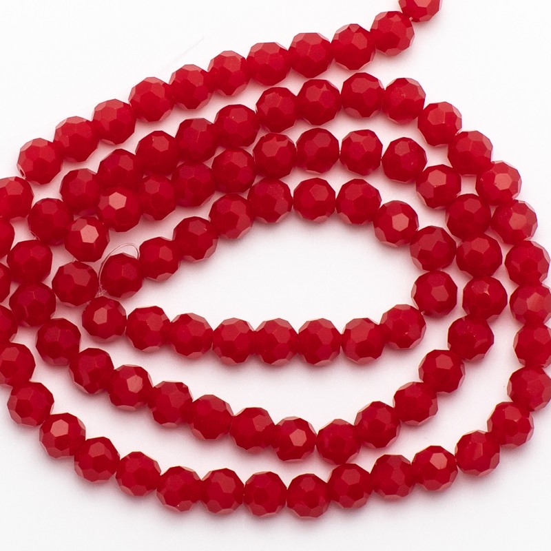 Crystal beads / crystalove / 6mm beads / red crystals Manzuko