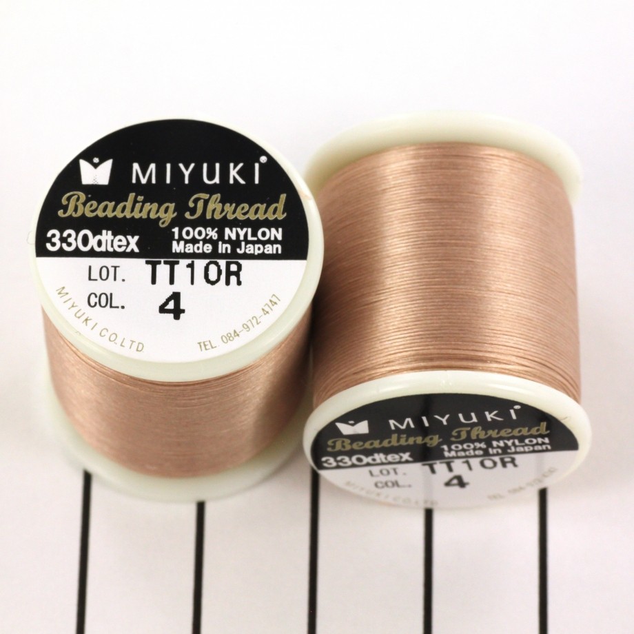 Miyuki threads / nylon beading threads / brown beige Manzuko