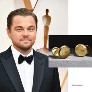 Męskie dodatki na gali rozdania Oscarów Leonardo DiCaprio