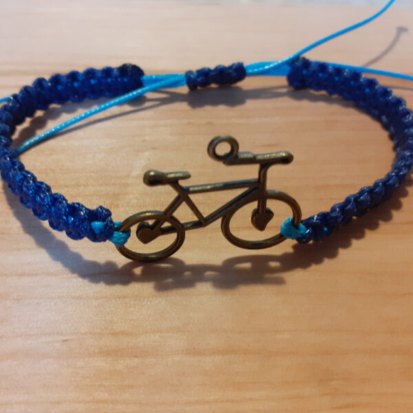 Bransoletka niebieska z rowerem