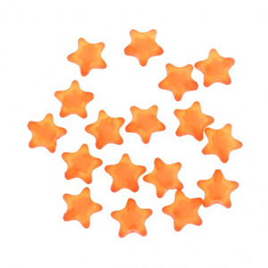 Pomarańczowe gwiazdki z akrylu, koraliki