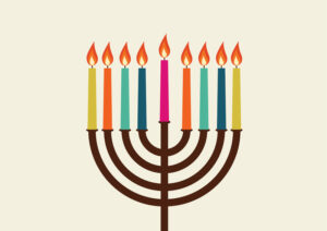 Tęczowe świece w menorze znaczenie kolorów w judaizmie