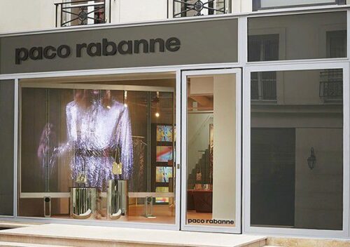 Paco Rabanne ekscentryczny geniusz; witryna butiku