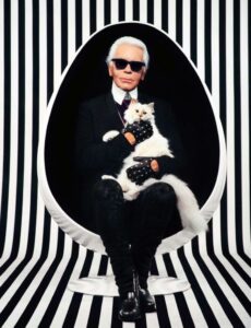 Karl Lagerfeld ze swoim kotem