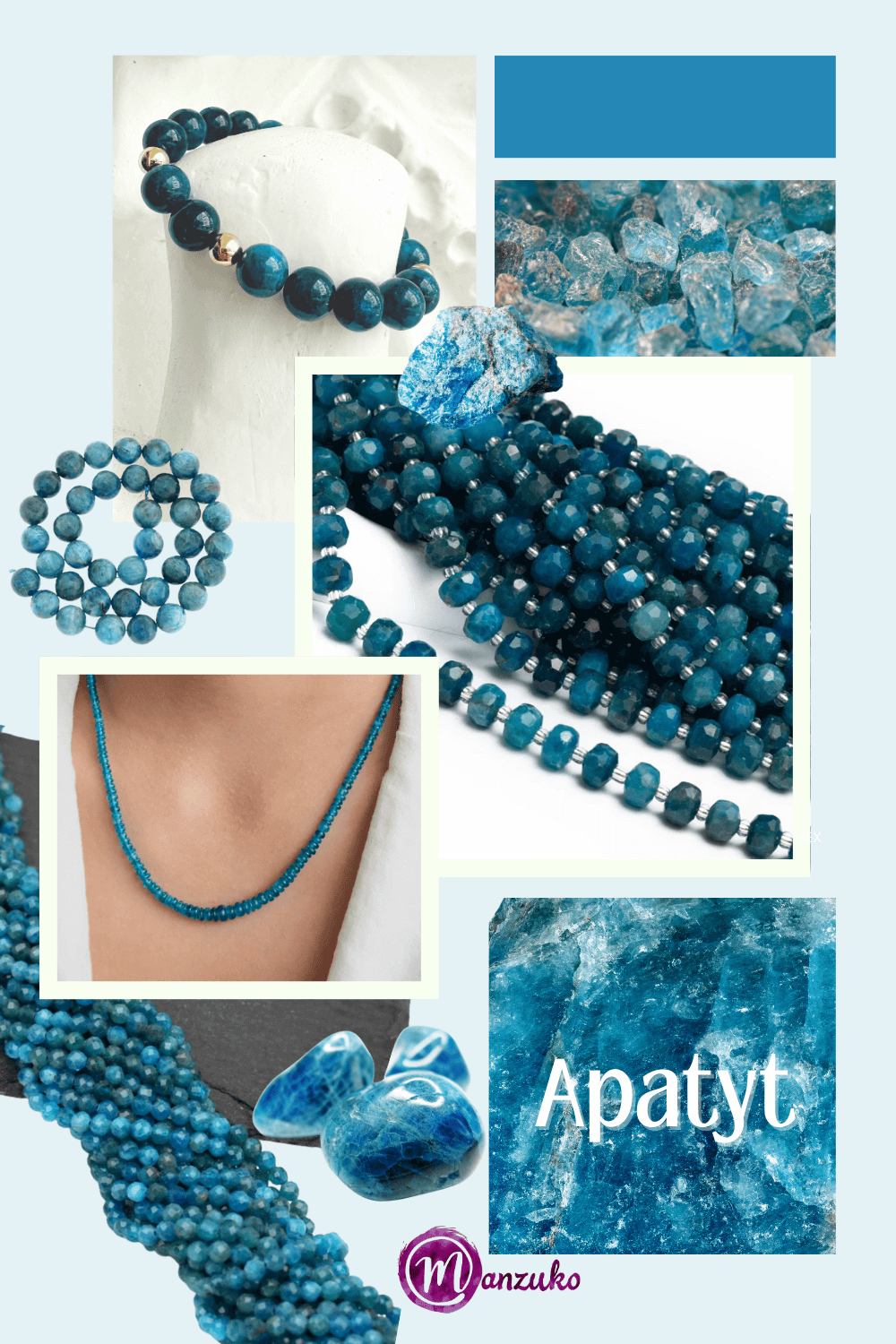 Biżuteria i koraliki z apatytu