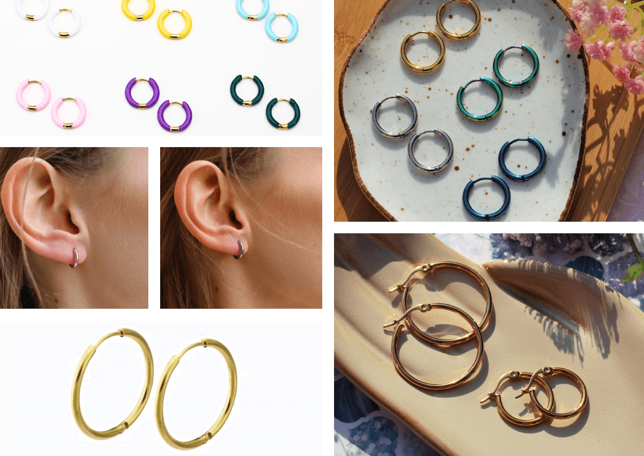 Kolczyki kółka ze stali szlachetnej