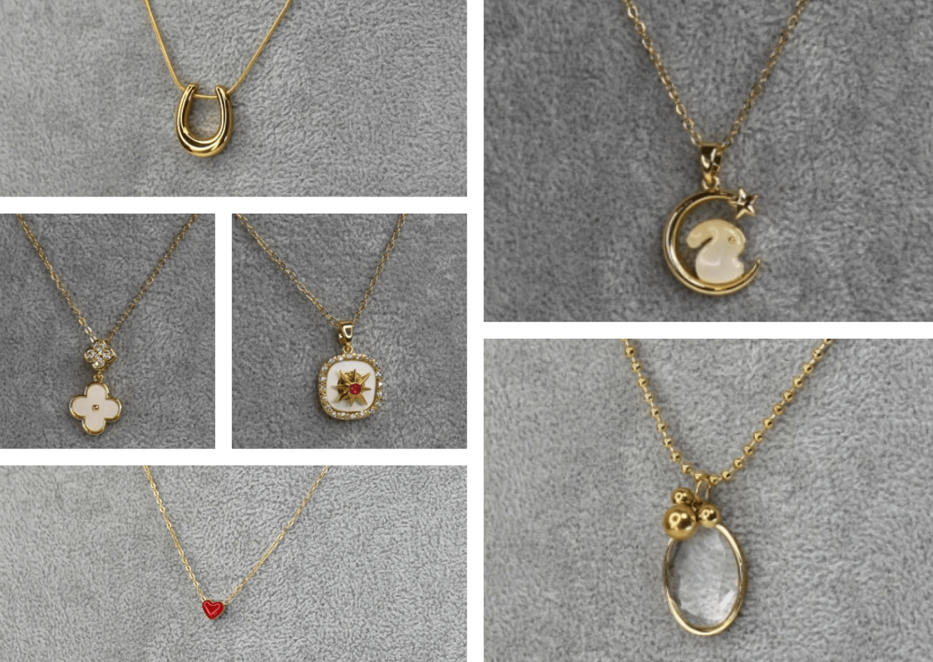 Delikatne naszyjniki ze stali chirurgicznej