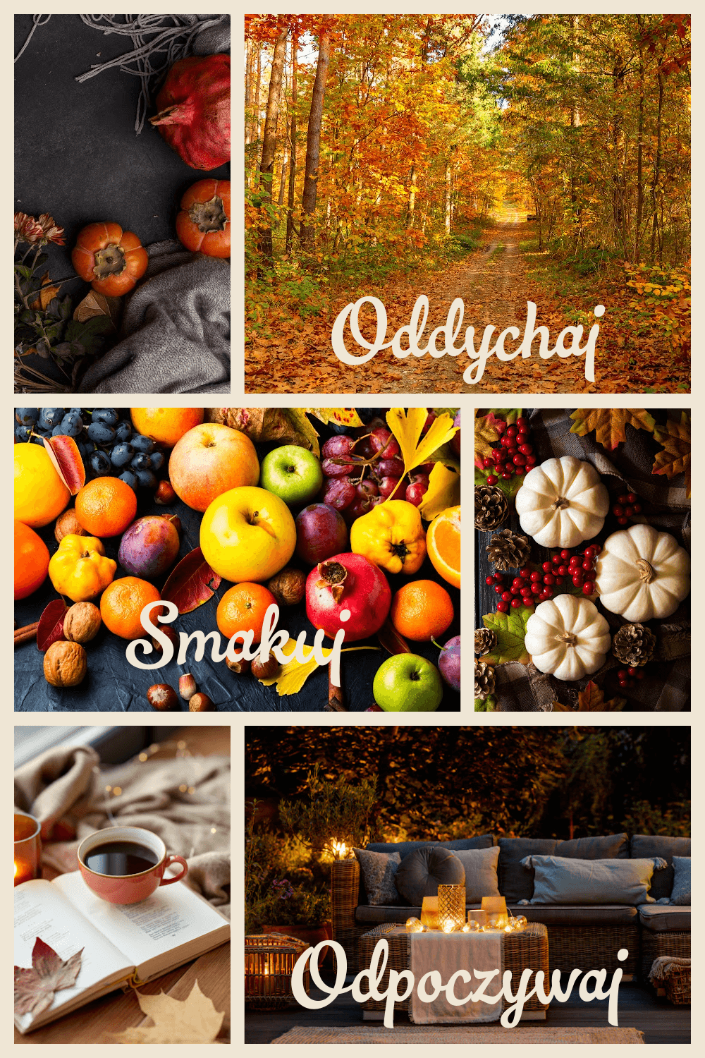 Moodboard jesienny kolaż cyfrowy