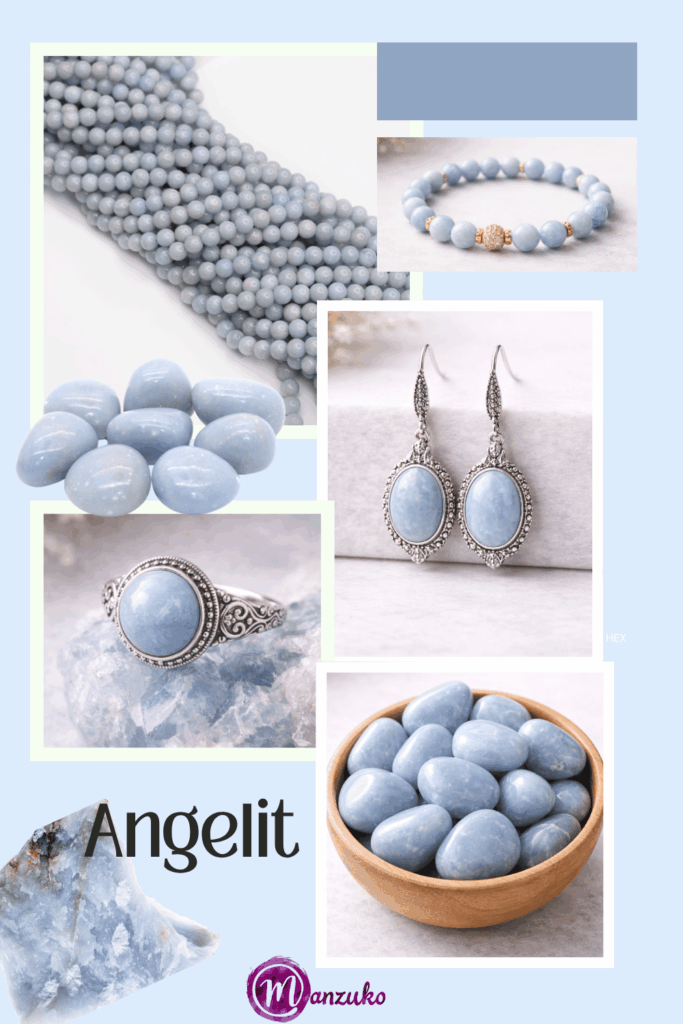 Kamień anielski (angelit) - błękitny minerał spokoju