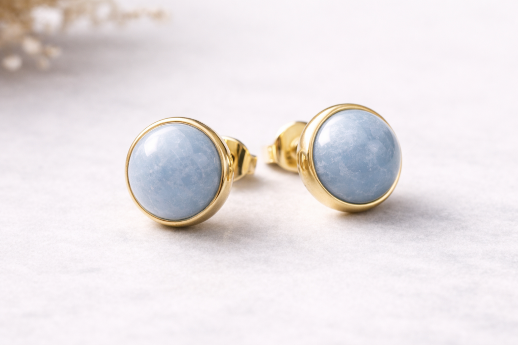 Kolczyki z angelitem