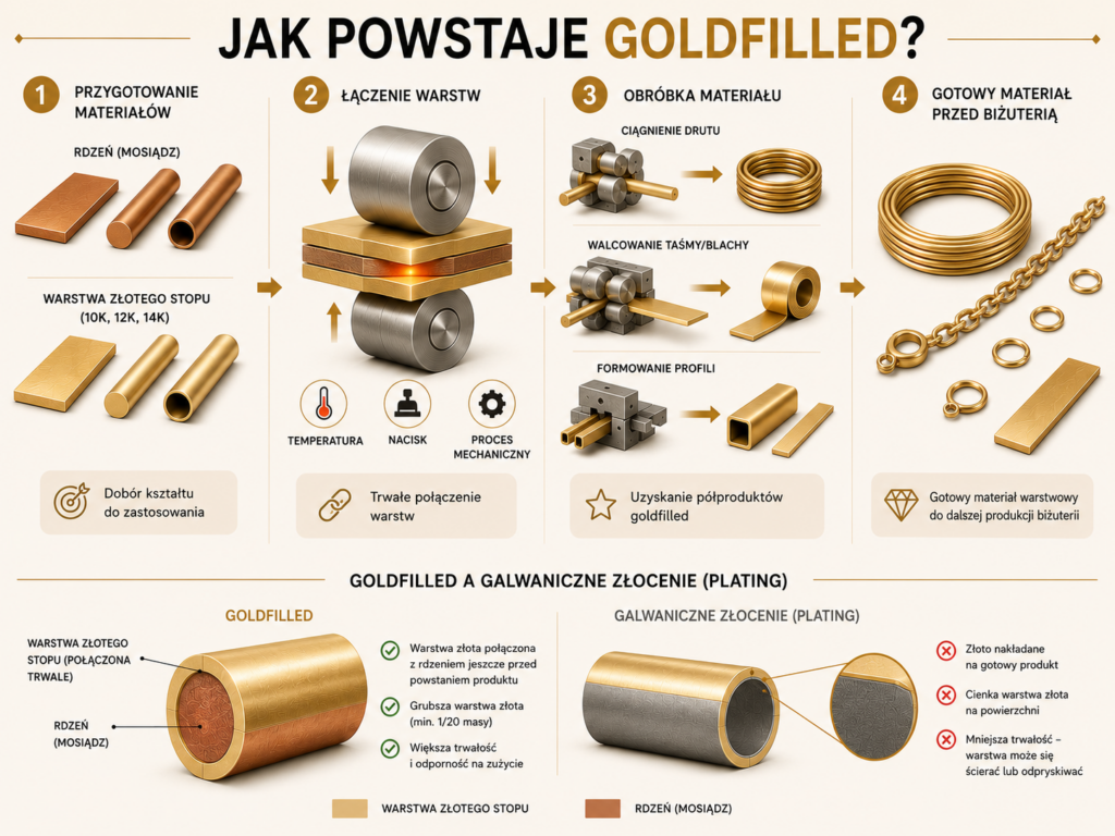Jak powstaje materiał goldfilled